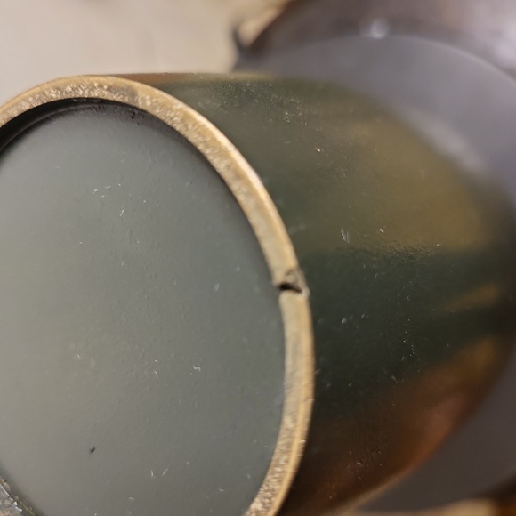 Japanese Mixed Metal Artist Signed Brass/Bronze Zogan Rose Vase - Picture 10 of 12